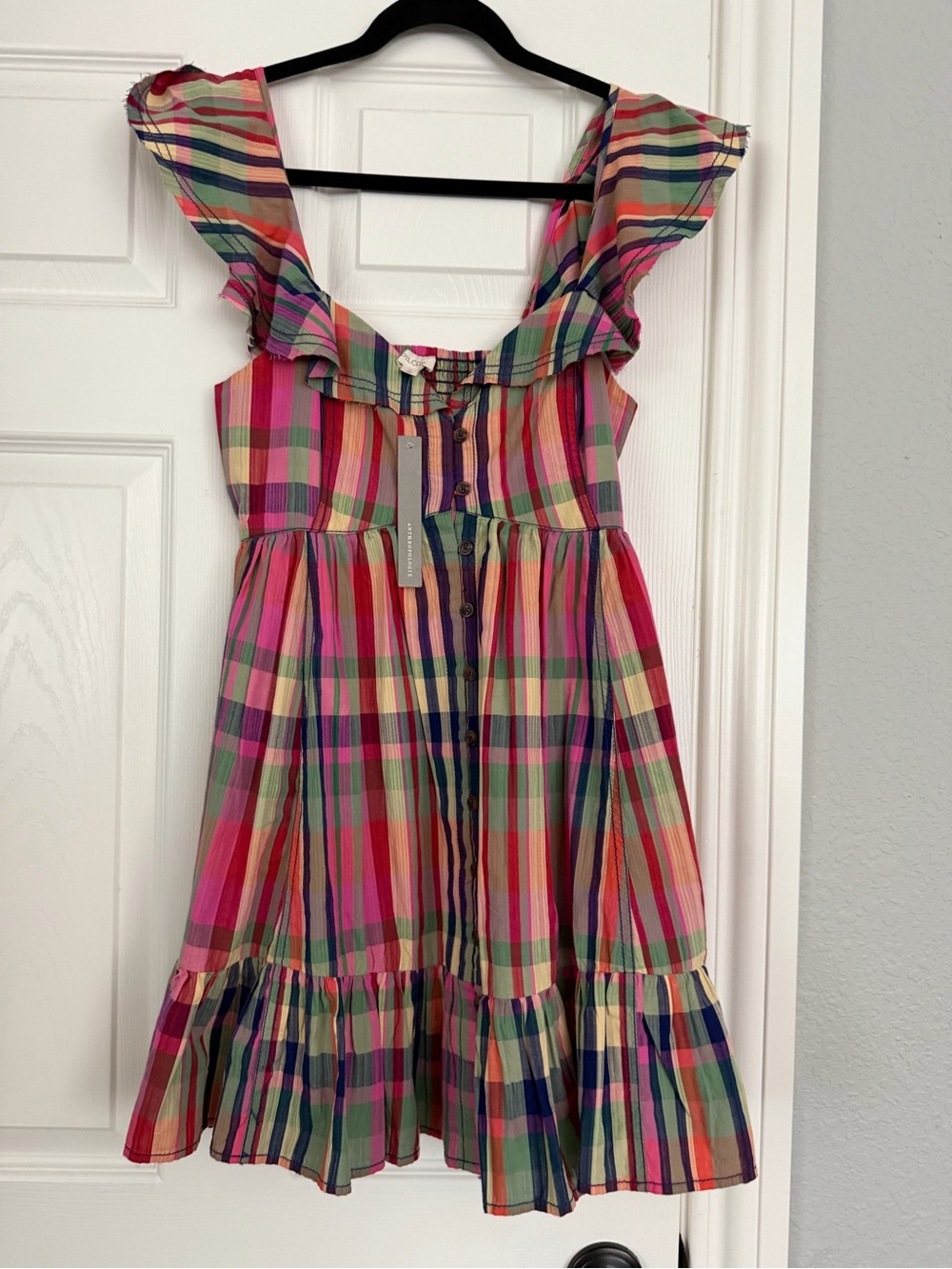 Pilcro Short-Sleeve Mini Babydoll Dress size S